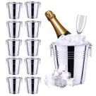 10 Balde De Gelo Aço Inox Para Champagne E Bebidas 4L