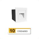 10 Balizador Para Embutir Parede Branco Mini Fachada Lup75