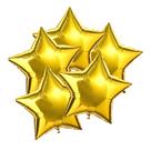 10 Balões de Estrela Metalizado Dourado Grande 18 Polegadas