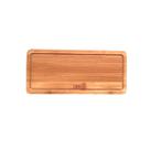 10 Bandejas Tábua Retangular em Bambu 20cm Café Decoração