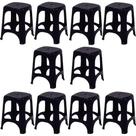 10 Banquetas Tramontina Niterói ECO em Polipropileno Preto 45cm 92411009 10 Banquetas Tramontina Niterói ECO em Polipropileno Preto 45cm 92411009