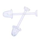 10 base brinco com pino em silicone antialergico e tarraxas