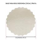 10 Base Laminada Cake Board Para Bolo Redondo 35cm Prata