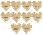 10 Bases Mdf Crochê/fio De Malha Coração - 20x20cm 10 Bases Mdf Crochê/fio De Malha Coração - 20x20cm