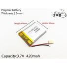 10 Baterias 3,7v 420mah Rastreador 3,5mm X 30mm X 40mm Mp3 -