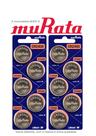 10 Baterias Murata CR2450 DL2450 ECR2450 Célula de Moeda de Lítio de 3V
