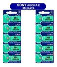 10 Baterias Sony 364 Sr621 Orig Ag1 Lr620 Lr621 Lr60 Relógio