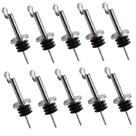 10 Bico Dosador Inox Garrafa Azeite Vinagre Petiscaria Vinho