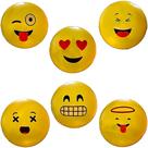 10 Bolas De Vinil Inflável Emoji Amarela Piscina Decoração E Festas