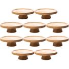 10 Boleiras de Bambu 20cm Pedestal Lyor Decorações de Mesas