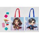 10 Bolsinhas Mini Ecobags Personalizadas Super Heróis Mulher Maravilha e Superman 20x20cm - Mesclado Maravilha Superman