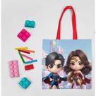 10 Bolsinhas Mini Super Heróis Mulher Maravilha e Superman 20x20cm