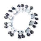10 Brinco Cesta Amarrada Pedra Obsidiana Negra Prateado
