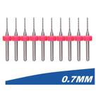 10 Brocas Micro Usinagem Router Cnc Pcb Pci 0.7mm