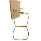 10 Cabide Silhueta Adulto Dourado Resistente.