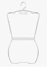 10 Cabides Collant Silhueta Adulto Closet Arara Lojas Roupas