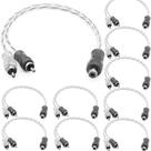 10 Cabo Y RCA Blindado 1 Femea 2 Macho Injetado Preto 4mm 10 Cabo Y RCA Blindado 1 Femea 2 Macho Injetado Preto 4mm