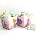 10 Cachepot De Papel Para Festa Doce Decoração Tema Sereia