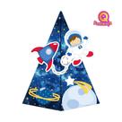 10 Caixa Cone Astronauta com Aplique 3D