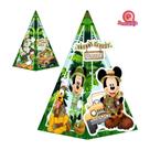10 Caixa Cone Mickey Safari com Aplique 3D