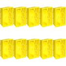 10 caixa de luz amarela 4x2 krona caixinha para tomada
