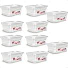 10 Caixa Retangular Gourmet C/ Travas Transparente 750ml 10 Caixa Retangular Gourmet C/ Travas Transparente 750ml