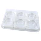 10 caixa retangular p/ trufas e bombonsc/ 6 cavidades bwb