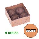 10 caixas basic p/ 04 doces 4x8x8cm kraft c4658 ideia