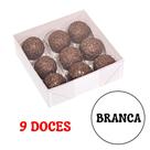 10 caixas basic p/ 09 doces 4x12x12cm branco c4651 ideia