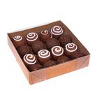 10 caixas basic p/ 16 doces 4x16x16cm kraft c4665 ideia