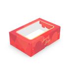 10 CAIXAS C/VISOR P/6 DOCES 4x12x8 CM SWEET LOVE C4896 IDEIA