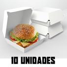 10 Caixas Caixinhas Para Hamburguer Embalagem Delivery 7cm (A) x 12cm (L) x 11cm (C)