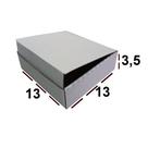 10 Caixas de Papelão Branco Montável 13 x 13 x 3,5 para Envios Correios Sedex Ecommerce Lojistas