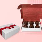 10 Caixas Laço Vermelho para Presente para 6 Doces 10 Caixas Laço Vermelho para Presente para 6 Doces