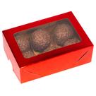 10 Caixas Laminada Vermelha Para 6 Doces C4679 Com Visor Transparente Presente Brigadeiro Ideia 10 Caixas Laminada Vermelha Para 6 Doces C4679 Com Visor Transparente Presente Brigadeiro Ideia