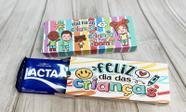 10 Caixas Lembrança Dia das Crianças porta Barra Chocolate 80g