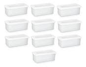10 Caixas Plástica Organizadora Com Tampa Branca 5 Lts 0510