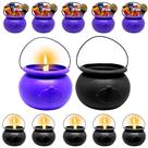 10 Caldeirão Dia das Bruxas Preto Roxo Doces Vela Halloween