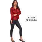 10 Camisas Xadrez Adulta Feminina no Atacado pra Revenda
