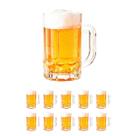 10 caneca de chopp cerveja bebida vidro grosso 400ml