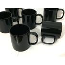 10 Canecas de Porcelana Preta (Não é para Sublimar) 300ML Lettering Promocional