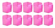 10 Capa De Porca Mini Hungara Rosa Metalizada Caminhão 32/33mm