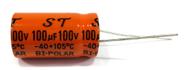 10 Capacitores Bipolar 100X100 100uf 100v para Alto Falante Longa vida util