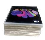 10 capas compacto vinil 7+ plástico externo 19x19cm 0,15