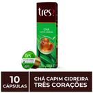 10 Cápsulas Três Corações, Chá Capim Cidreira