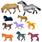 10 Cavalos Selvagens Em Pvc Maquete, Miniatura Cavalo