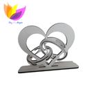 10 Centro de mesa coração Aliança Mdf Branco