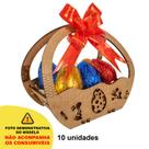 10 Cesta Mini Páscoa Mdf Ifood Presente Chocolate Ovo