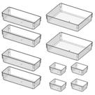 10 Cestos Organizadores de Gavetas e Geladeiras Modular Multiuso Acrilico Cristal Transparente 10 Cestos Organizadores de Gavetas e Geladeiras Modular Multiuso Acrilico Cristal Transparente