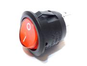 10 Chave Tic Tac Redonda Vermelha On/Off 2P 3Term KCD1-106N
